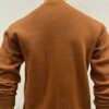 Back view of burnt orange cotton fleece sweatshirt from Wearees