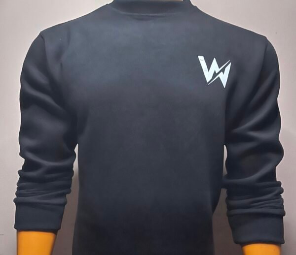 Wearees Premium Black Cotton Fleece Sweatshirt