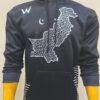 Wearees black polyester fleece hoodie featuring a detailed Pakistan map design - sleek and iconic style.