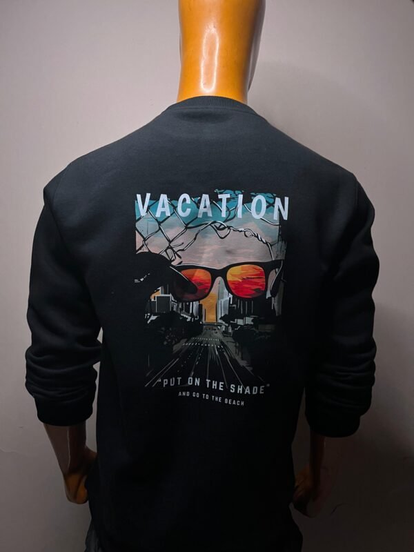 Wearees Premium Black Cotton Fleece Sweatshirt - Image 3
